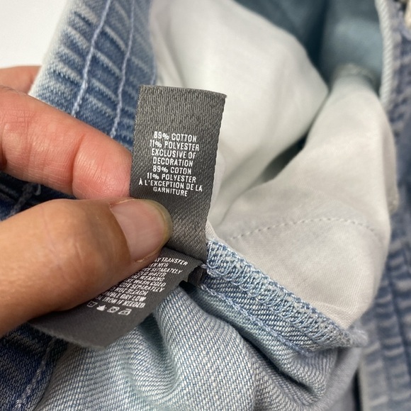 Aerie Chambray Raw Hem Drawstring Stretch Waist Shorts Medium NWT - Picture 4 of 8